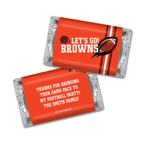 Personalized Browns Football Party Hershey's Miniatures
