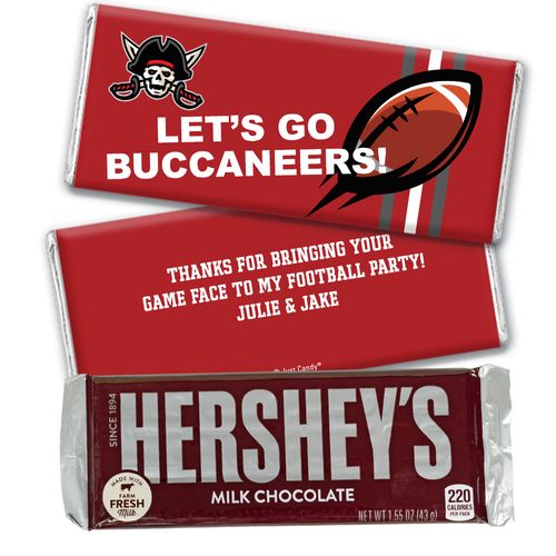 Personalized Buccaneers Football Party Hershey's Hershey's Milk Chocolate Bar & Wrapper