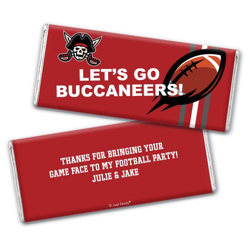 Personalized Buccaneers Football Party Hershey's Chocolate Bar & Wrapper