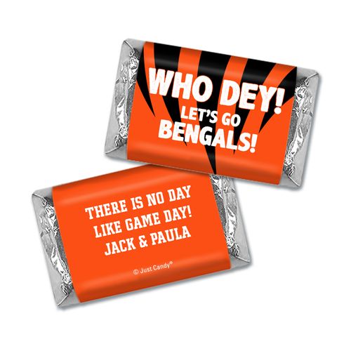 Personalized Football Party Hershey Miniature Wrappers Only - Lets Go Bengals