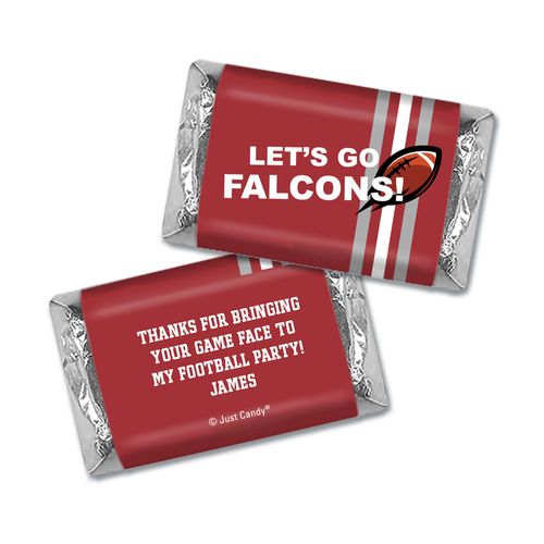 Personalized Football Party Hershey Miniature Wrappers Only - Lets Go Falcons