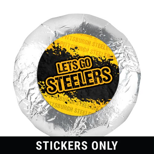 Let's Go Steelers 1.25" Stickers (48 Stickers)