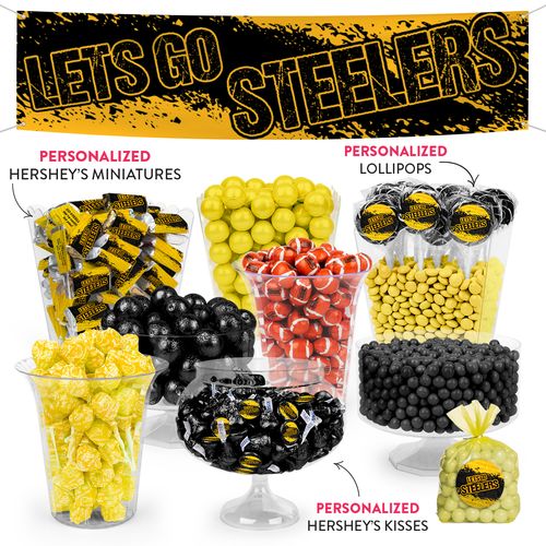 Lets Go Steelers Deluxe Candy Buffet