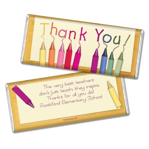 Color Me Thankful Personalized Candy Bar - Wrapper Only