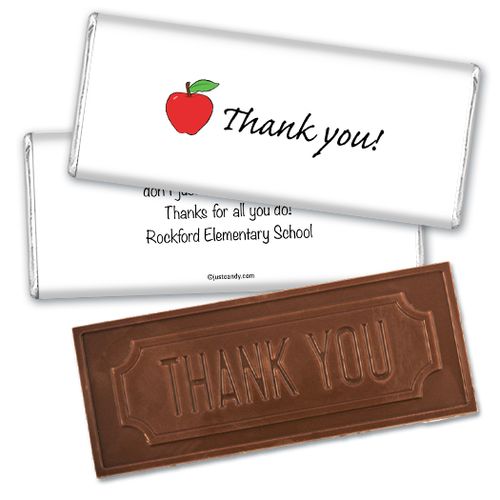 Appreciation Apple Thank you Embossed Chocolate Bar