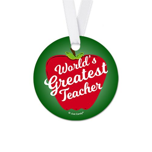 Big Apple Teacher Appreciation Round Favor Gift Tags (20 Pack)