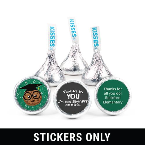 Personalized 3/4" Stickers - Teacher Appreciation One Smart Cookie (108 Stickers)