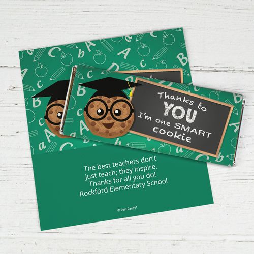 Personalized Teacher's Appreciation Cookie Chocolate Bar Wrappers Only