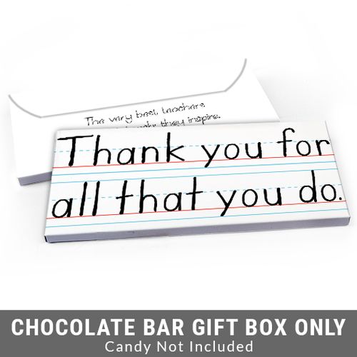 Deluxe Personalized You Rule Teacher Appreciation Candy Bar Favor Box