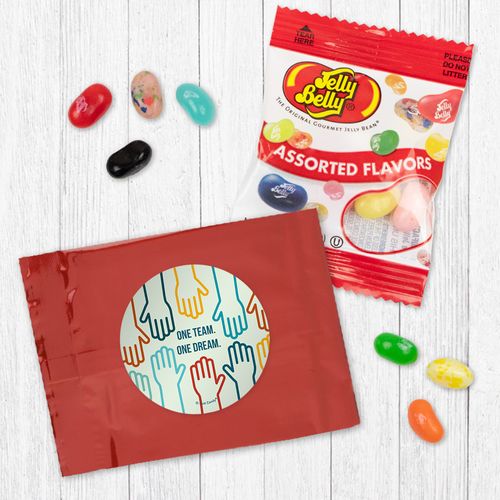 Personalized One Team One Dream - Jelly Belly Assorted Jelly Beans