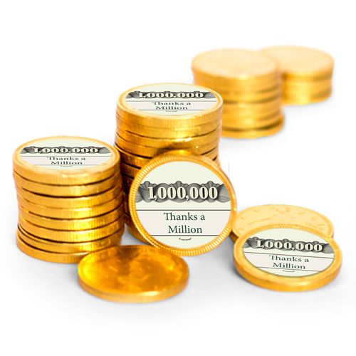 Business Thank You Thanks a Million Chocolate Coins (84 Pack)