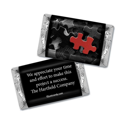 Personalized Hershey's Miniature Wrappers Only - Business Thank You Puzzle Key Piece