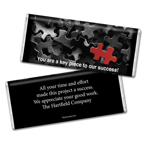 Business Thank You Personalized Chocolate Bar Puzzle Key Piece