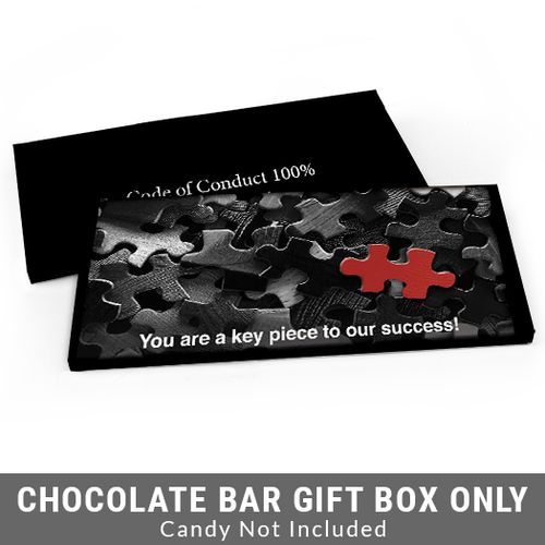 Deluxe Personalized Puzzle Business Thank You Candy Bar Favor Box