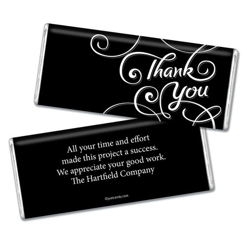 Thank You Personalized Chocolate Bar Scroll