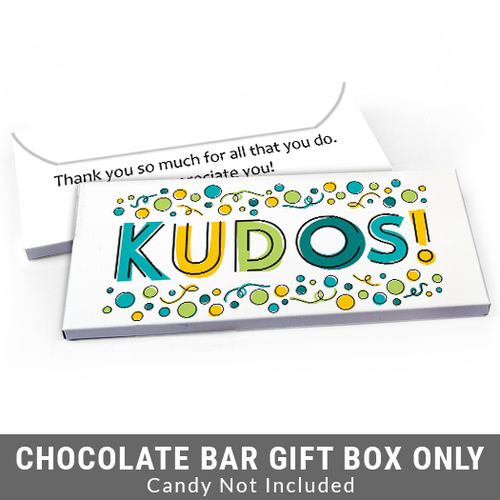 Deluxe Personalized Kudos Business Thank You Candy Bar Favor Box