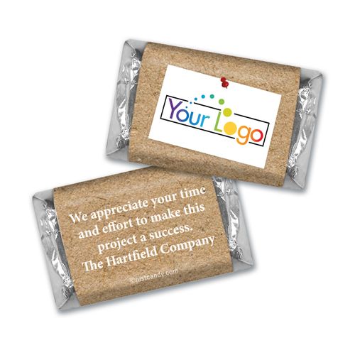 Personalized Hershey's Miniatures - Thank You Post It Thanks with Logo