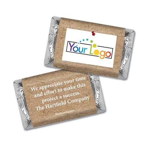 Personalized Hershey's Miniature Wrappers Only - Thank You Post It Thanks with Logo