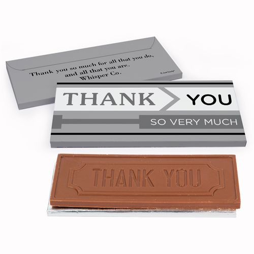 Deluxe Personalized To the Point Business Thank You Chocolate Bar in Gift Box