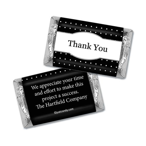 Personalized Hershey's Miniature Wrappers Only - Thank You Pin Dots