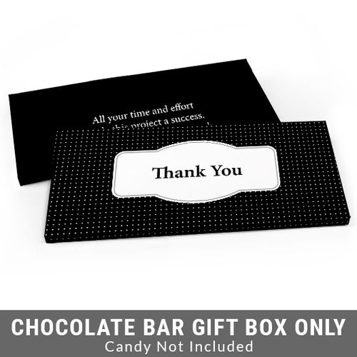 Deluxe Personalized Pin Dots Business Thank You Candy Bar Favor Box