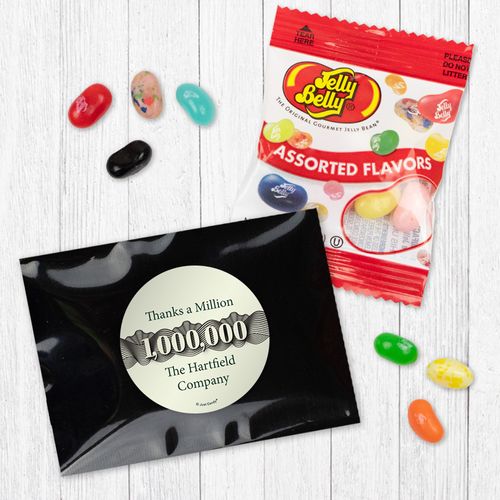 Personalized Thanks A Million - Jelly Belly Assorted Jelly Beans