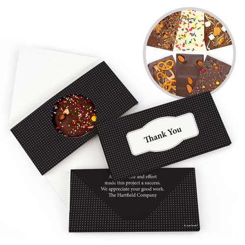 Personalized Pin Dots Thank You Gourmet Infused Belgian Chocolate Bars (3.5oz)
