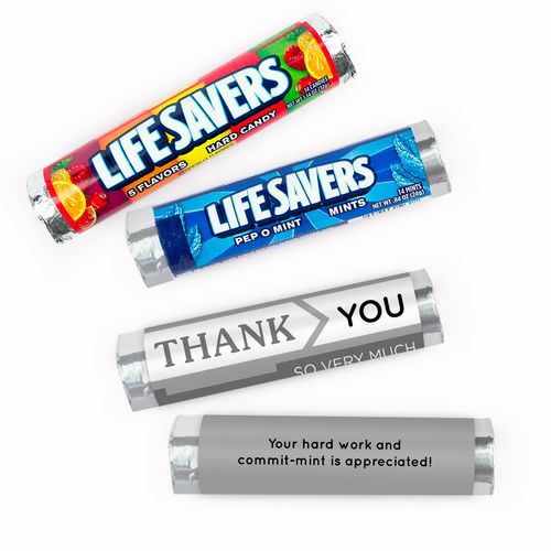 Personalized Thank You To the Point Lifesavers Rolls (20 Rolls)
