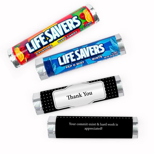 Personalized Thank You Pin Dots Lifesavers Rolls (20 Rolls)