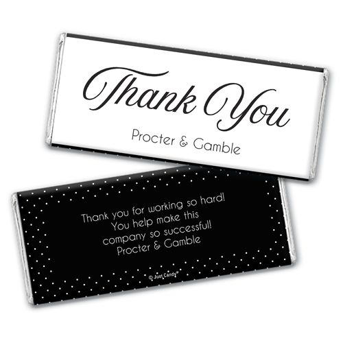 Personalized Dotted Thank you Chocolate Bar Wrappers