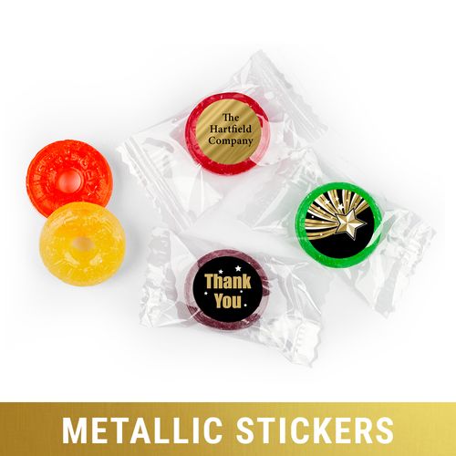 Personalized Life Savers 5 Flavor Hard Candy - Metallic Thank You Shining Star