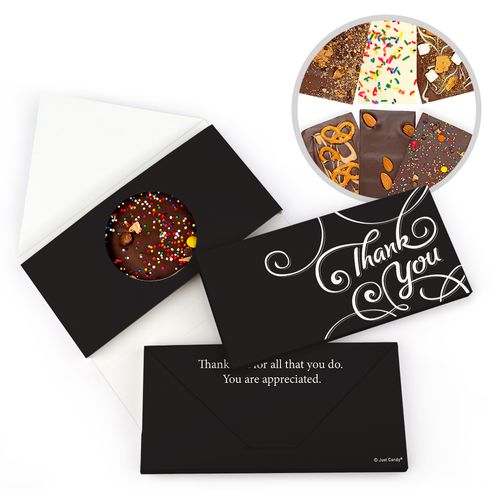 Personalized Scroll Thank You Gourmet Infused Belgian Chocolate Bars (3.5oz)