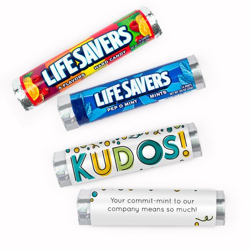 Personalized Thank You Business Kudos! Lifesavers Rolls (20 Rolls)
