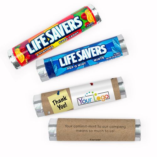 Personalized Thank You Add Your Logo Lifesavers Rolls (20 Rolls)