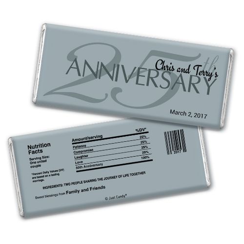 Simple Anniversary Favors Personalized Hershey's Bar Assembled