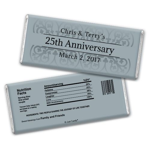 Vintage Vision Anniversary Favors Personalized Hershey's Bar Assembled