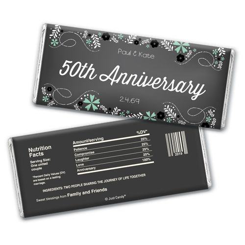 So Much Love Anniversary Favors Personalized Candy Bar - Wrapper Only