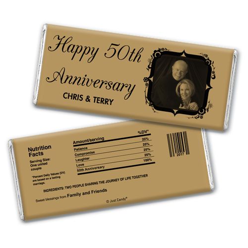Anniversary Party Favors Personalized Chocolate Bar Wrappers 50th Anniversary Candy - Tomorrow & Forever Party Favors & Wrapper