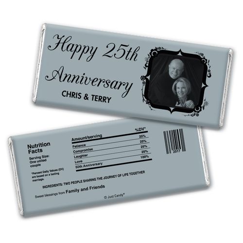 Anniversary Party Favors Personalized Chocolate Bar Wrappers 25th Anniversary Candy - Tomorrow & Forever Party Favors & Wrapper