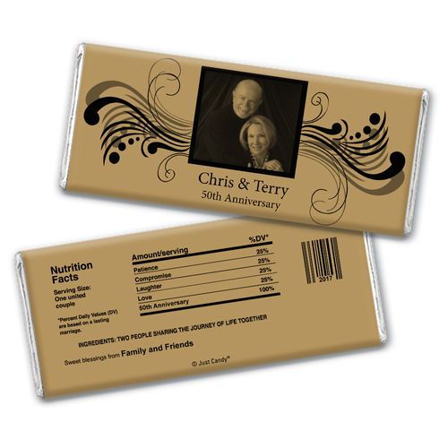 Anniversary Party Favors Personalized Chocolate Bar Wrappers Chocolate & Wrapper Forever Yours Anniversary Favors