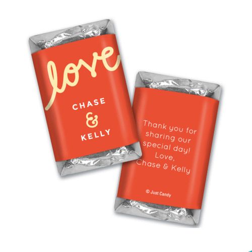 Personalized HERSHEY'S MINIATURES Wrappers Script Love Wedding Favors