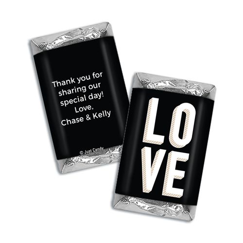 Personalized HERSHEY'S MINIATURES Wrappers Bold Love Wedding Favors
