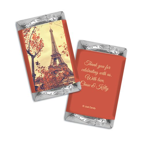 Personalized HERSHEY'S MINIATURES Paris in the Fall Wedding Favors