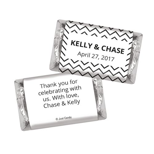 Personalized HERSHEY'S MINIATURES Chevron Party Wedding Favors