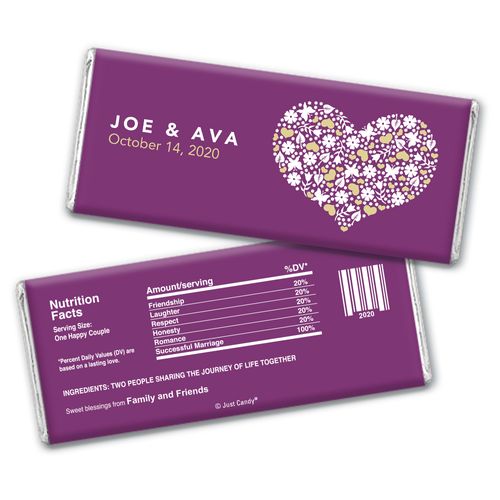 Personalized Chocolate Bar Wrappers Heart of Life Wedding Favors