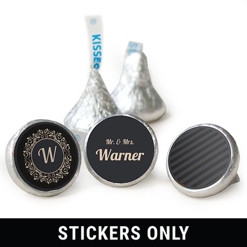 Wedding Favors Personalized Regal Stripes 3/4" Sticker (108 Stickers)