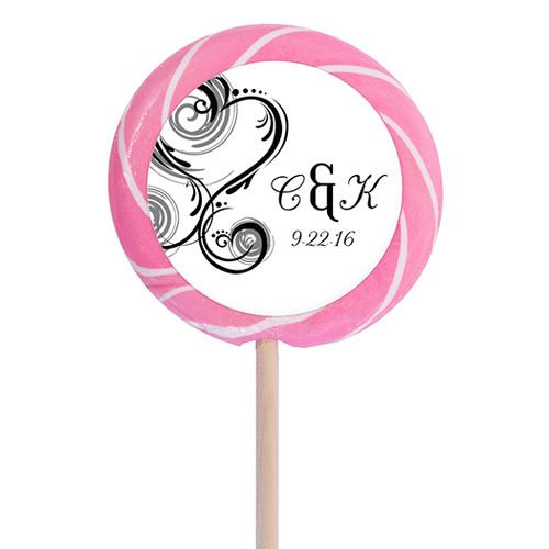 Wedding Favor Personalized 3" Swirly Pop Together Forever (12 Pack)