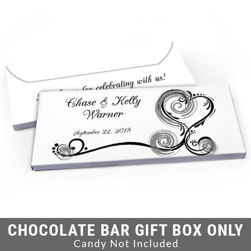 Deluxe Personalized Regal Elegance Wedding Candy Bar Favor Box