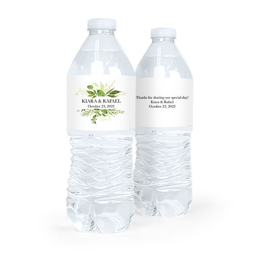Personalized Wedding Water Bottle Labels - Happily Ever After (5 Labels)