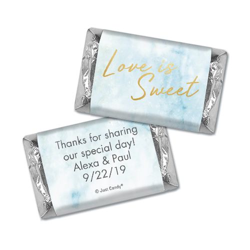 Personalized Wedding Love is Sweet Marble Hershey's Miniatures